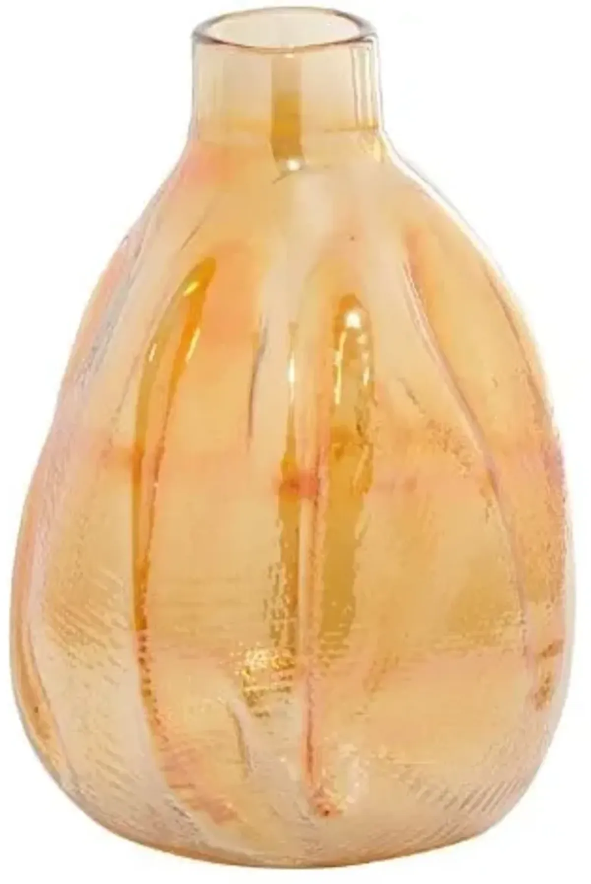 Tall Gold Glass Vase 11"W x 16"H
