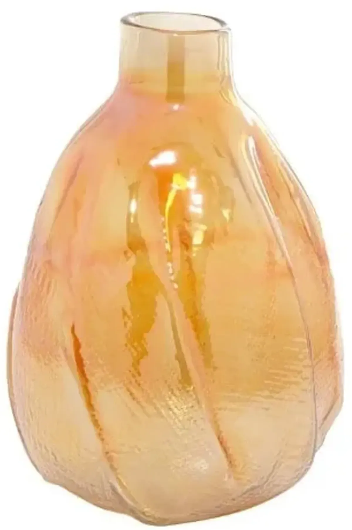 Tall Gold Glass Vase 11"W x 16"H
