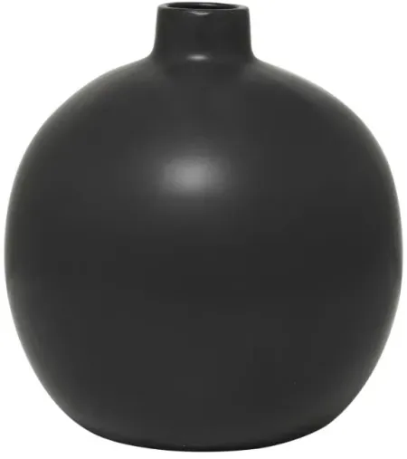 Black Ceramic Vase 16"W x 17"H