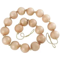 Blush Frosted Glass Beads 92"L