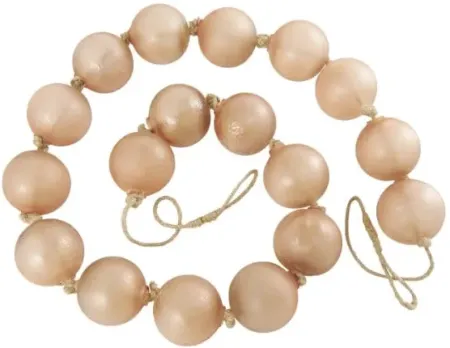 Blush Frosted Glass Beads 92"L