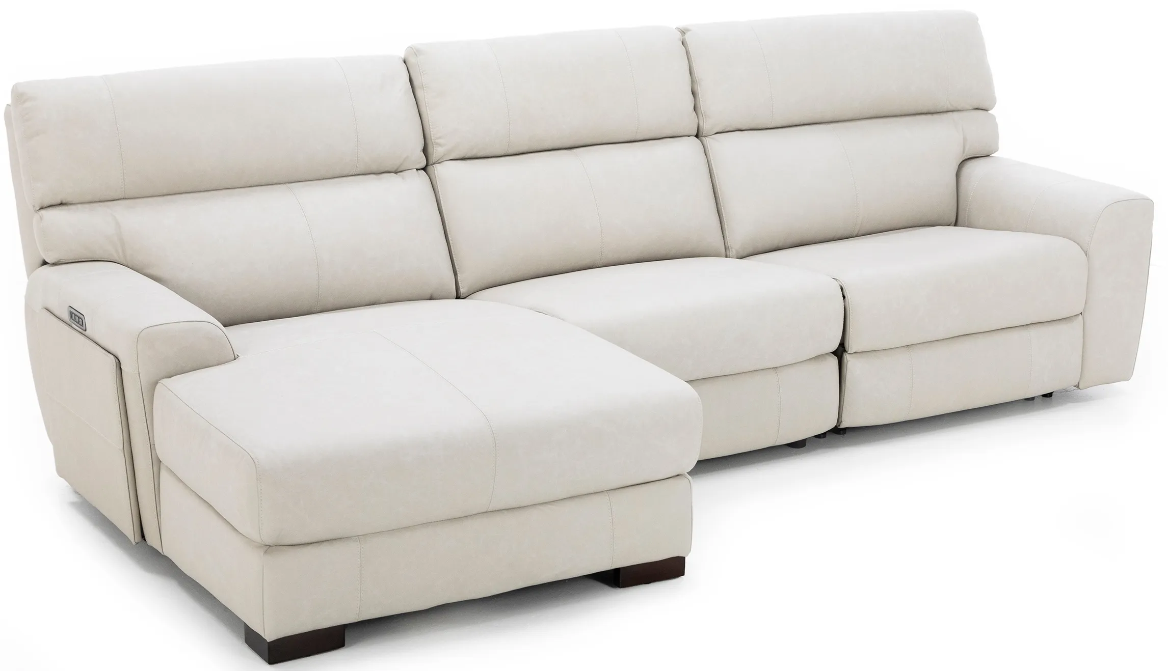 Teller 3-Pc. Leather Fully Loaded Zero Gravity Reclining Chaise Sofa