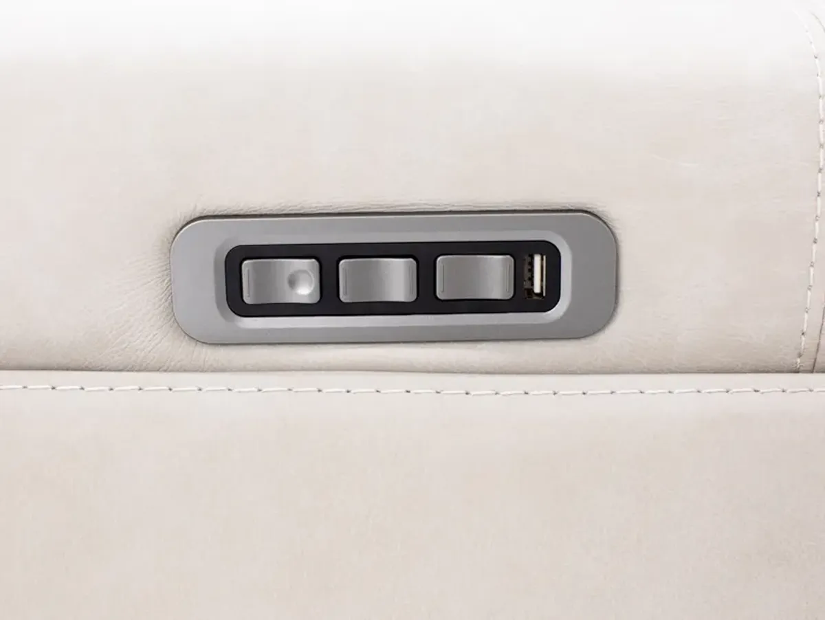 Teller 6-Pc. Leather Fully Loaded Zero Gravity Reclining Modular In Moonbeam With 2 Reclining Seats