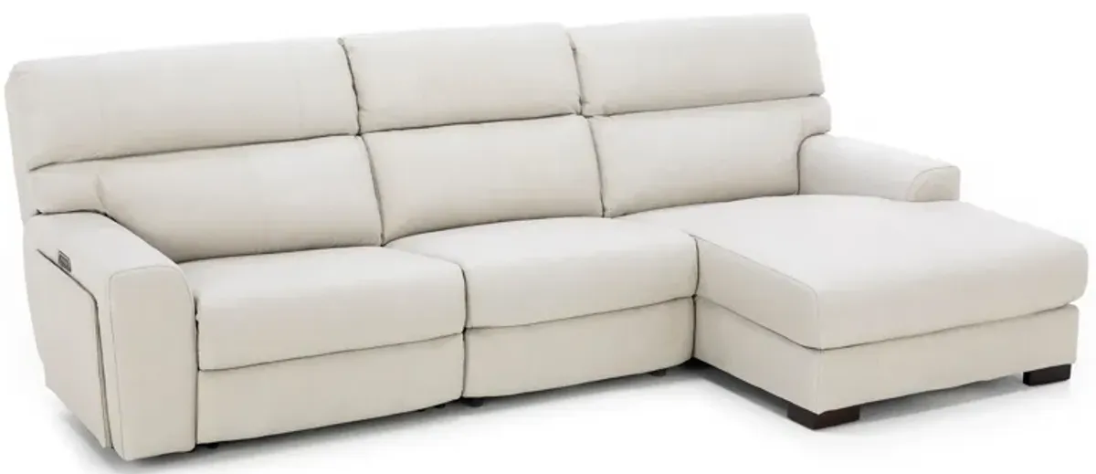 Teller 3-Pc. Leather Fully Loaded Zero Gravity Reclining Chaise Sofa