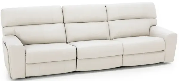 Teller 3-Pc. Leather Fully Loaded Zero Gravity Reclining Sofa in Moonbeam