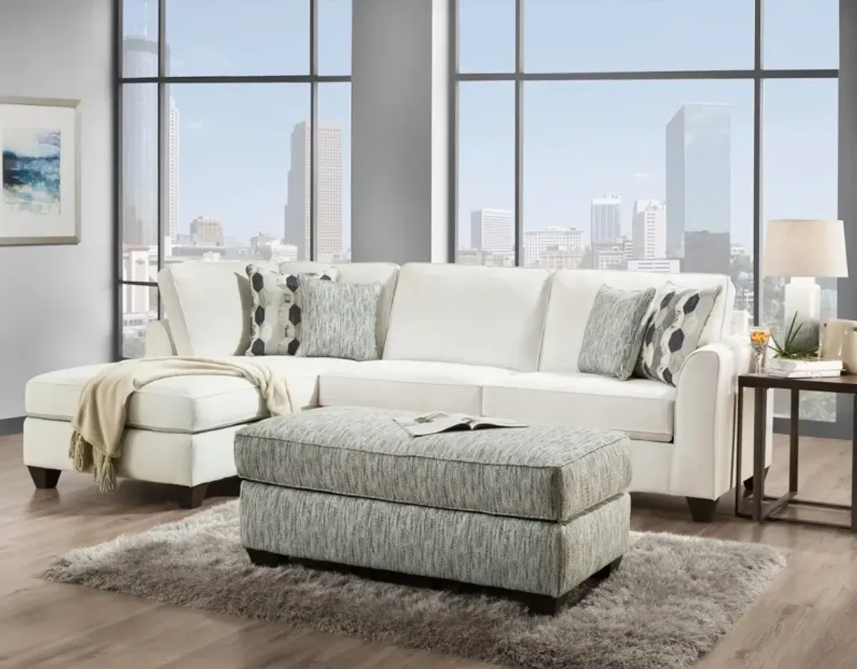 Parker 2-Pc. Chaise Sofa in Pearl