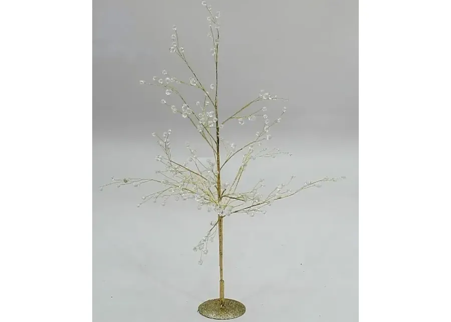 Gold and Crystal Christmas Tree 23.6"H