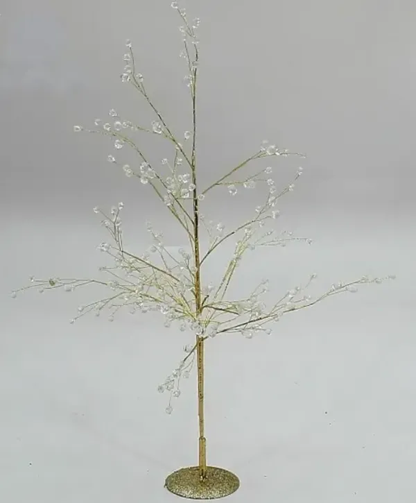 Gold and Crystal Christmas Tree 23.6"H