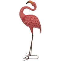 Pink Metal Flamingo II 41"H