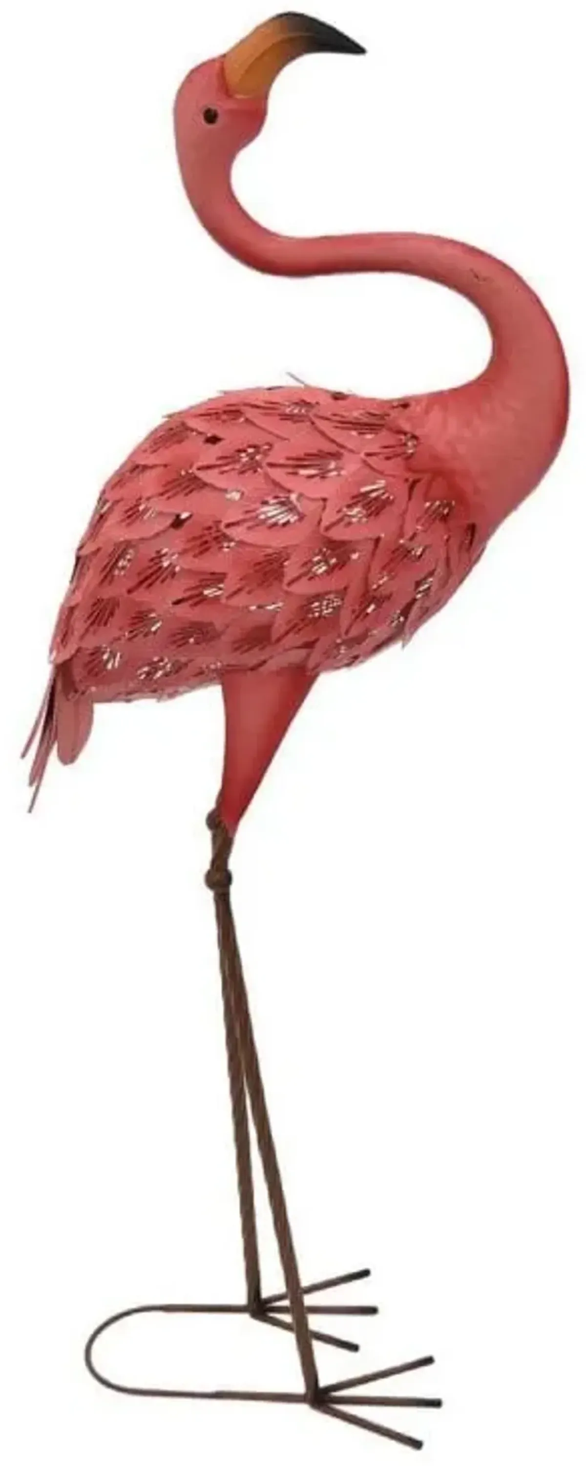 Pink Metal Flamingo I 41"H