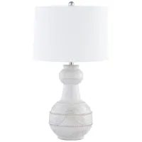 White Ceramic Bottle Table Lamp 28"H