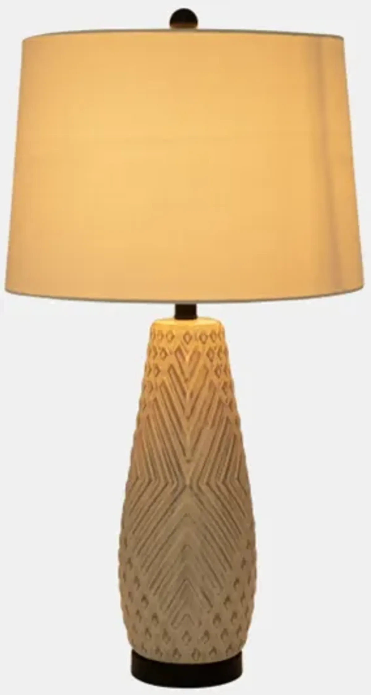 Ivory Ceramic Textured Table Lamp 30"H