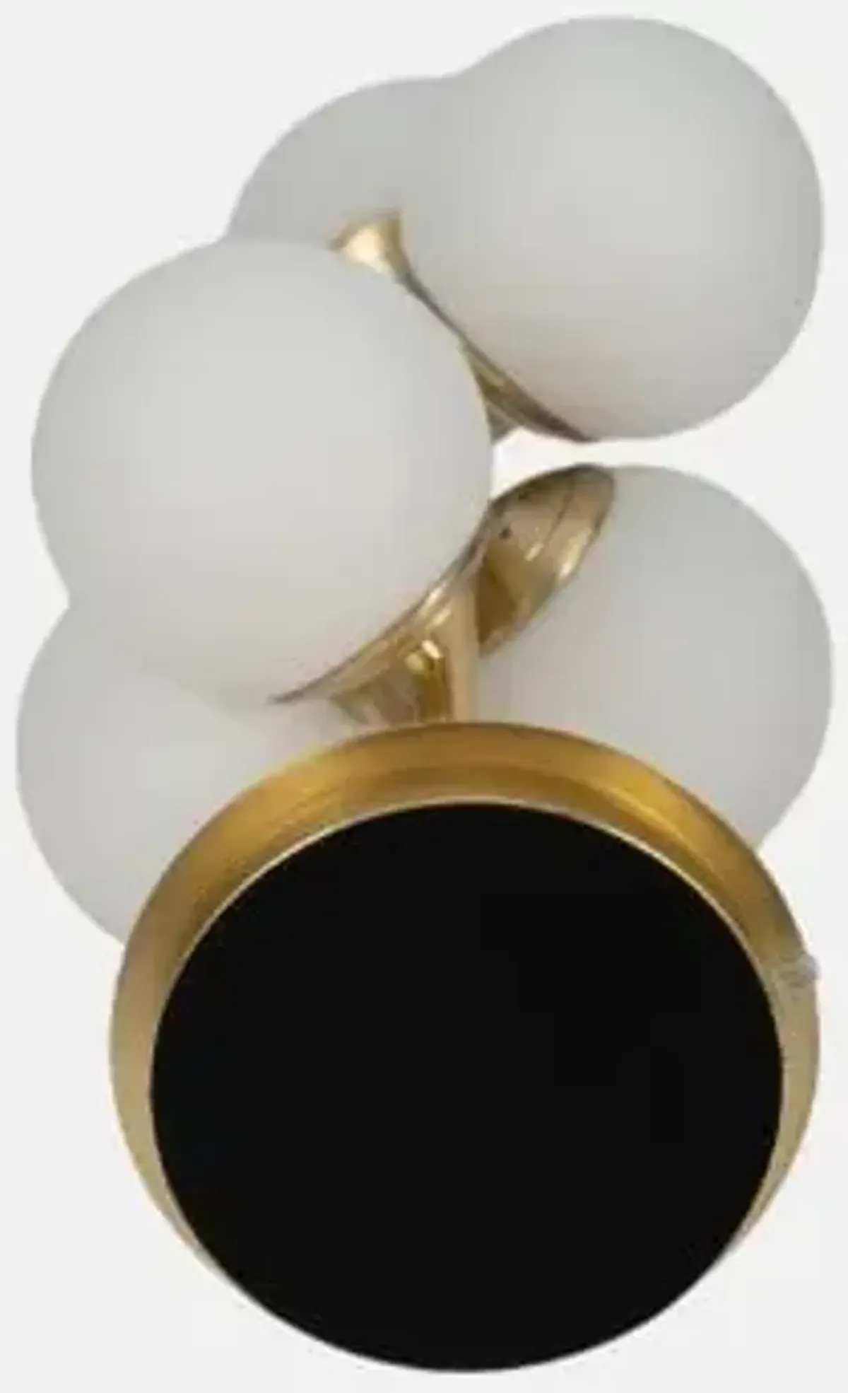 Frosted Globe Gold Table Lamp 26"H