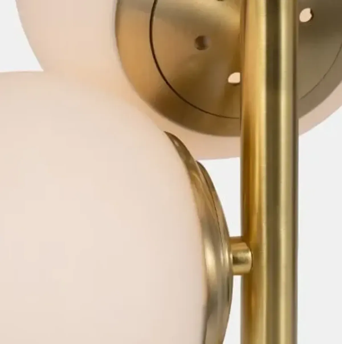 Frosted Globe Gold Table Lamp 26"H