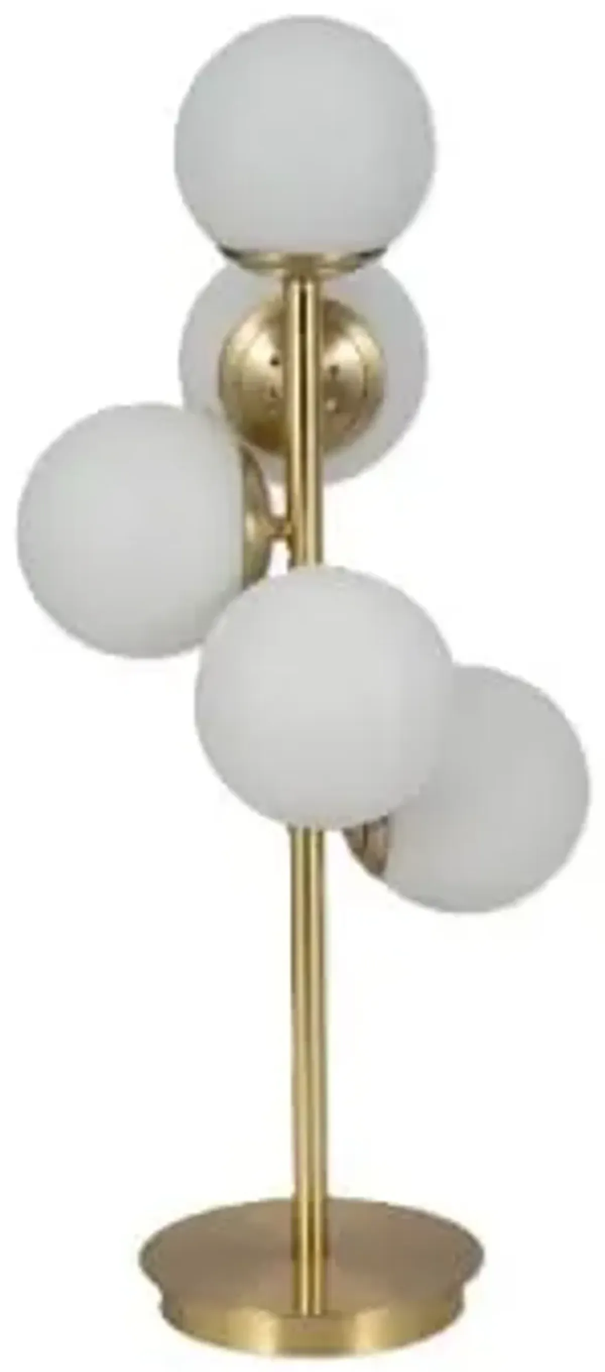 Frosted Globe Gold Table Lamp 26"H