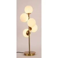 Frosted Globe Gold Table Lamp 26"H