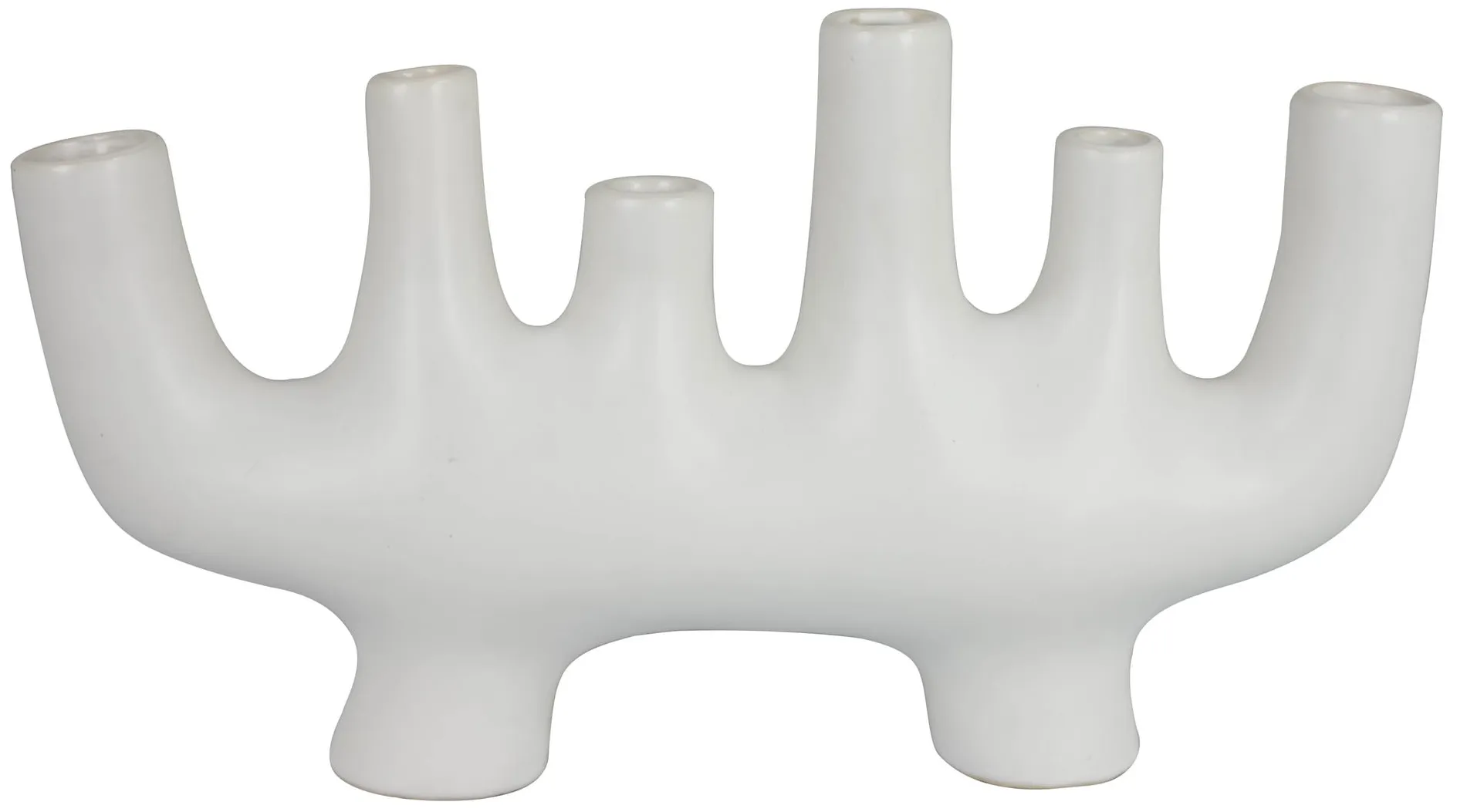 White Ceramic Bud Vase 17.25"W X 9.75"H