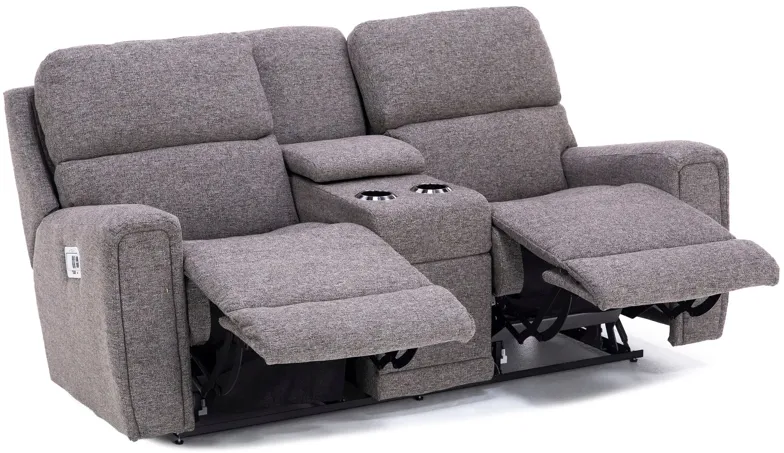 Apollo Power Headrest Reclining Console Loveseat With Wireless Remote