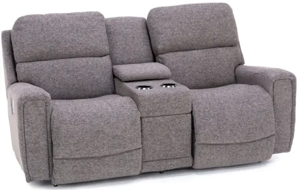 Apollo Power Headrest Reclining Console Loveseat With Wireless Remote