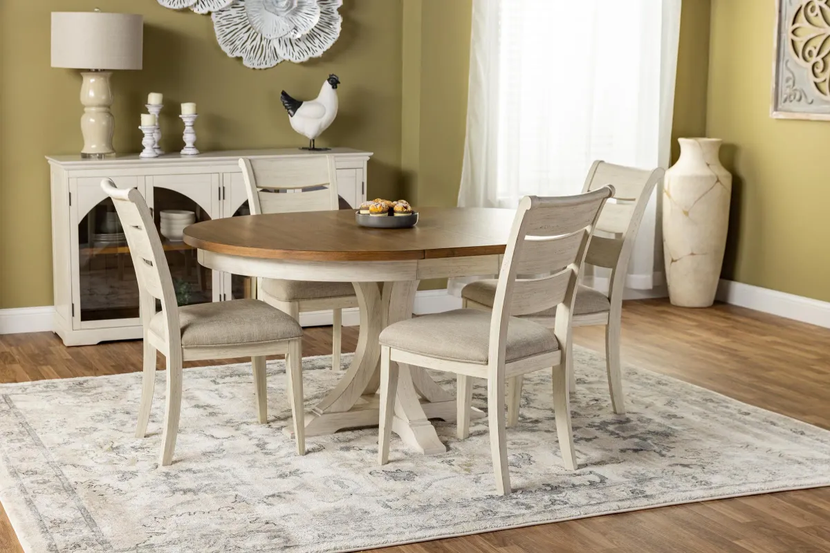 Farmhouse Reimagined 48-60" Round to Oval Dining Table