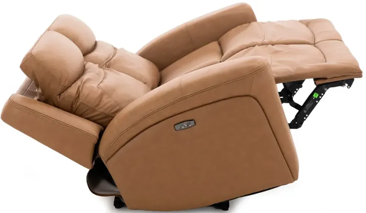 Lightyear Leather Power Headrest Zero Gravity Reclining Loveseat