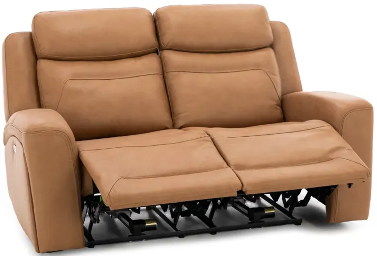 Lightyear Leather Power Headrest Zero Gravity Reclining Loveseat