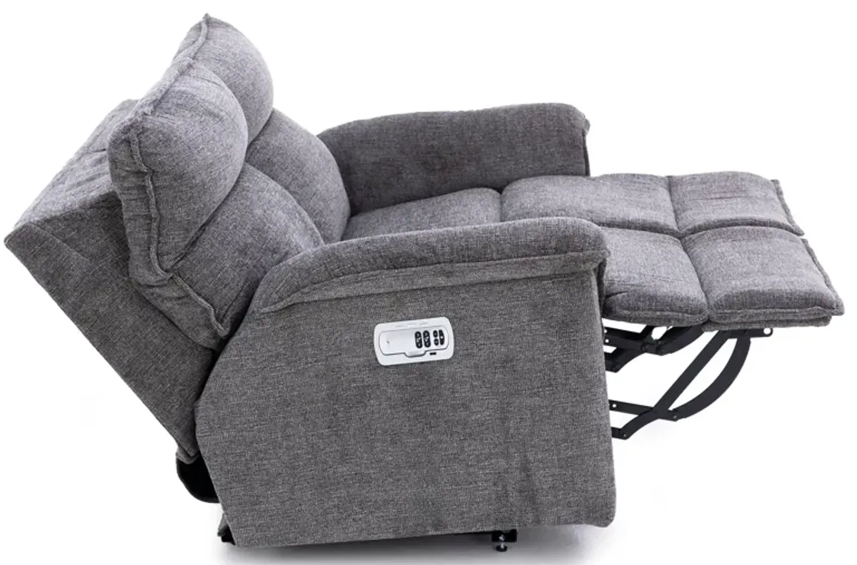 Jay Power Headrest Reclining Loveseat With Dual Wireless Remotes