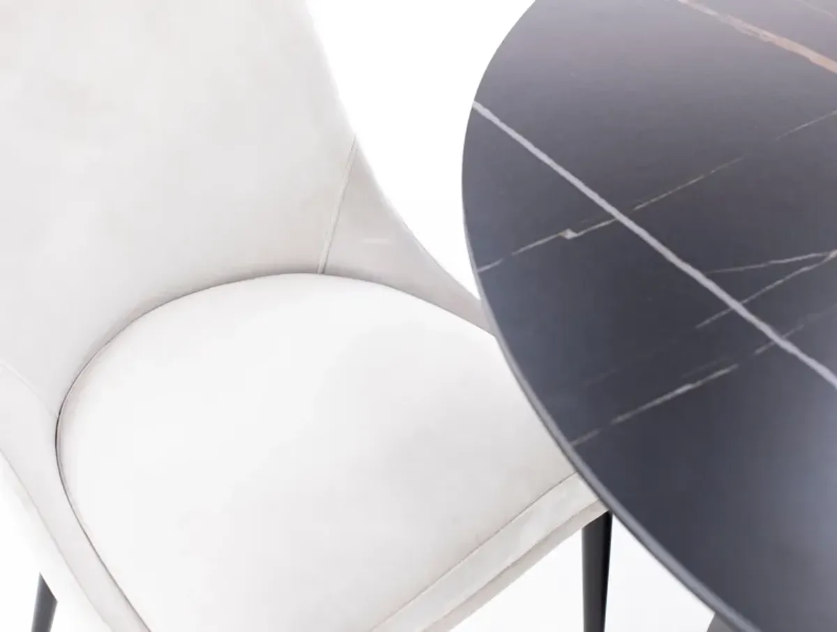 Nile 47" Round Sintered Stone Dining Table