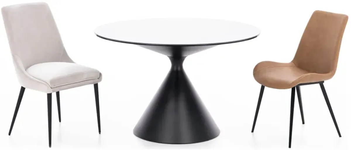 Nile 47" Round Sintered Stone Dining Table