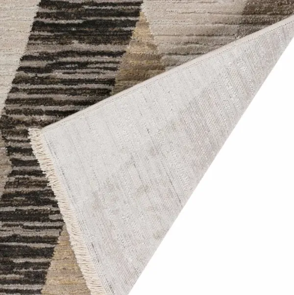 Denizi Putty Geometric Area Rug 7'10"W x 10'L