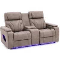 Direct Design Torino Fully Loaded Reclining Console Loveseat With Air Massage and Lights