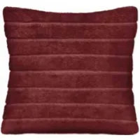 Burgundy Ribbed Faux Fur Pillow 17"W x 17"H