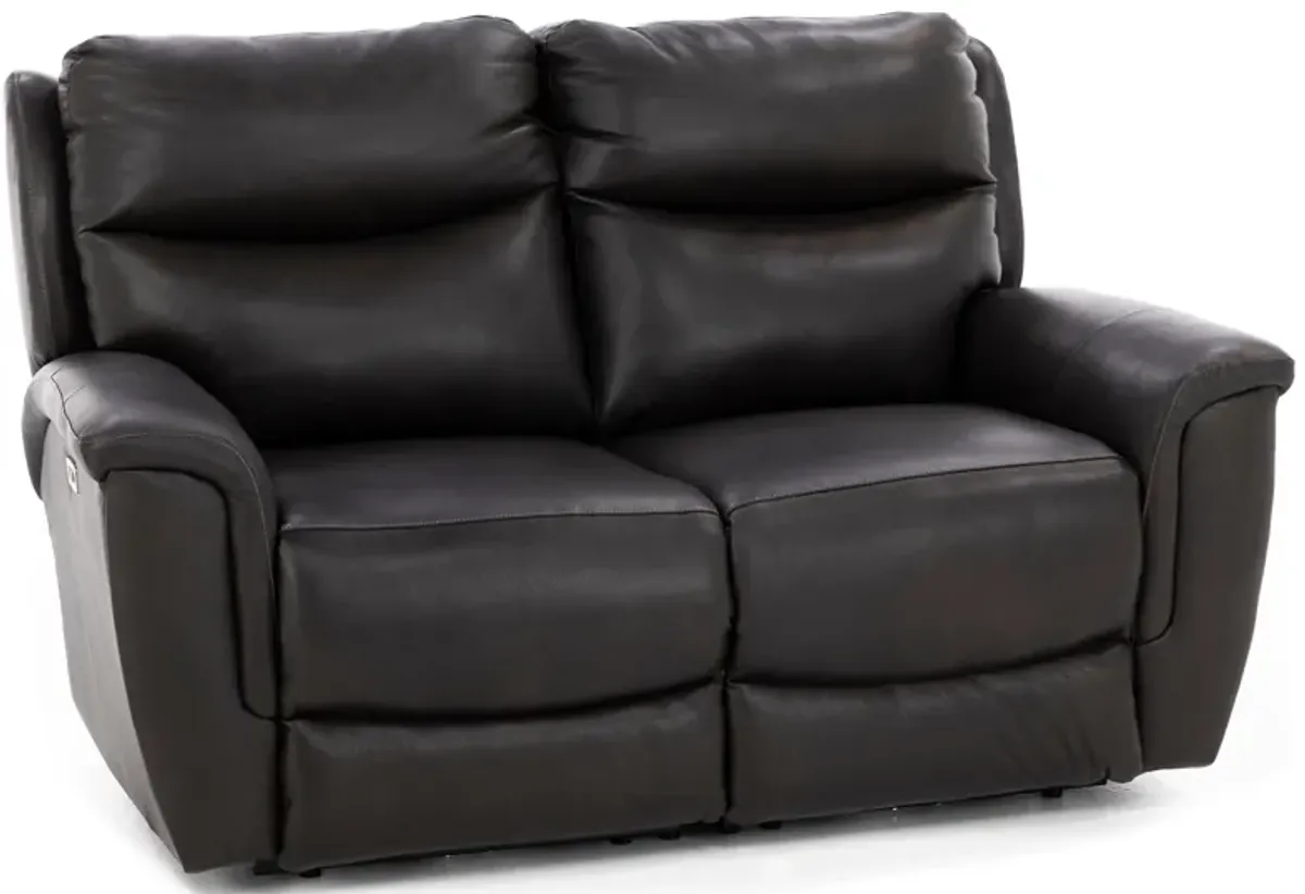 Maurice 2-Pc. Leather Power Headrest Reclining Loveseat