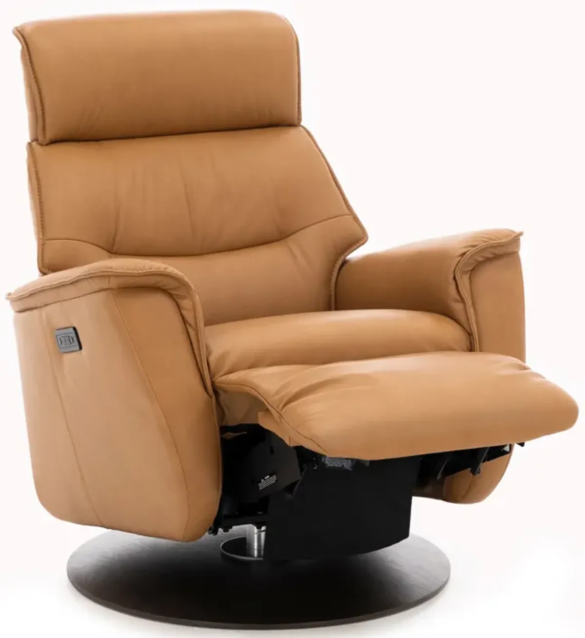 Modern Comfort by Direct Design Rey Leather Large Power Swivel Glider Recliner