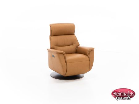 Modern Comfort by Direct Design Rey Leather Large Power Swivel Glider Recliner