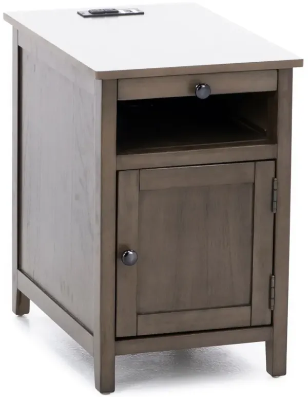 Shaker Greige Power Chairside