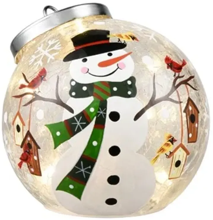 Frosty LED Ornament 4.8"W x 4"H