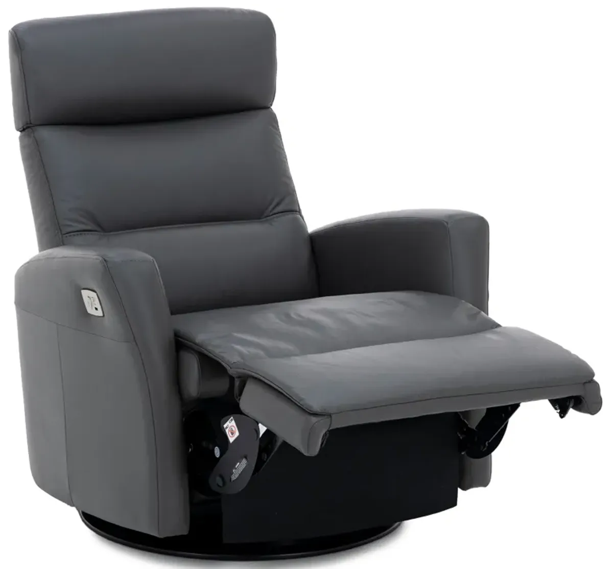 Modern Comfort by Direct Design Divante Leather Large Power Swivel Glider Recliner