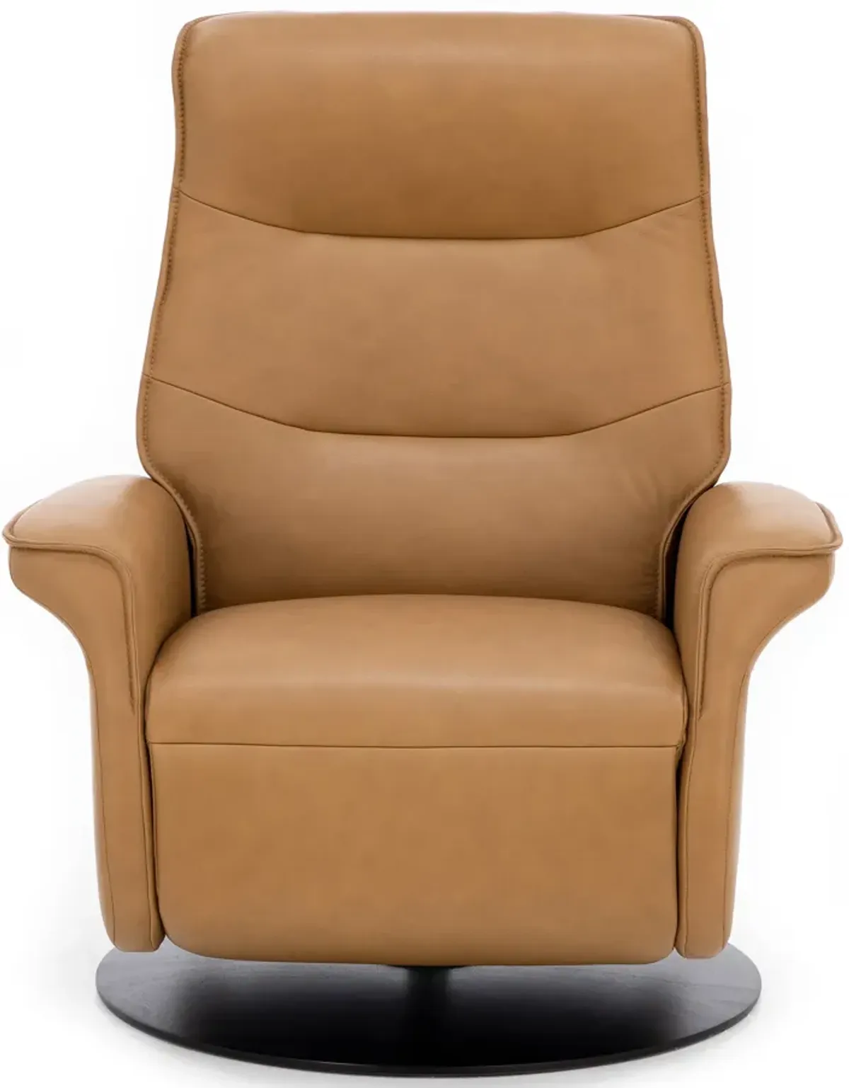 Vianna Leather Extra Large Power Swivel Recliner in Nature