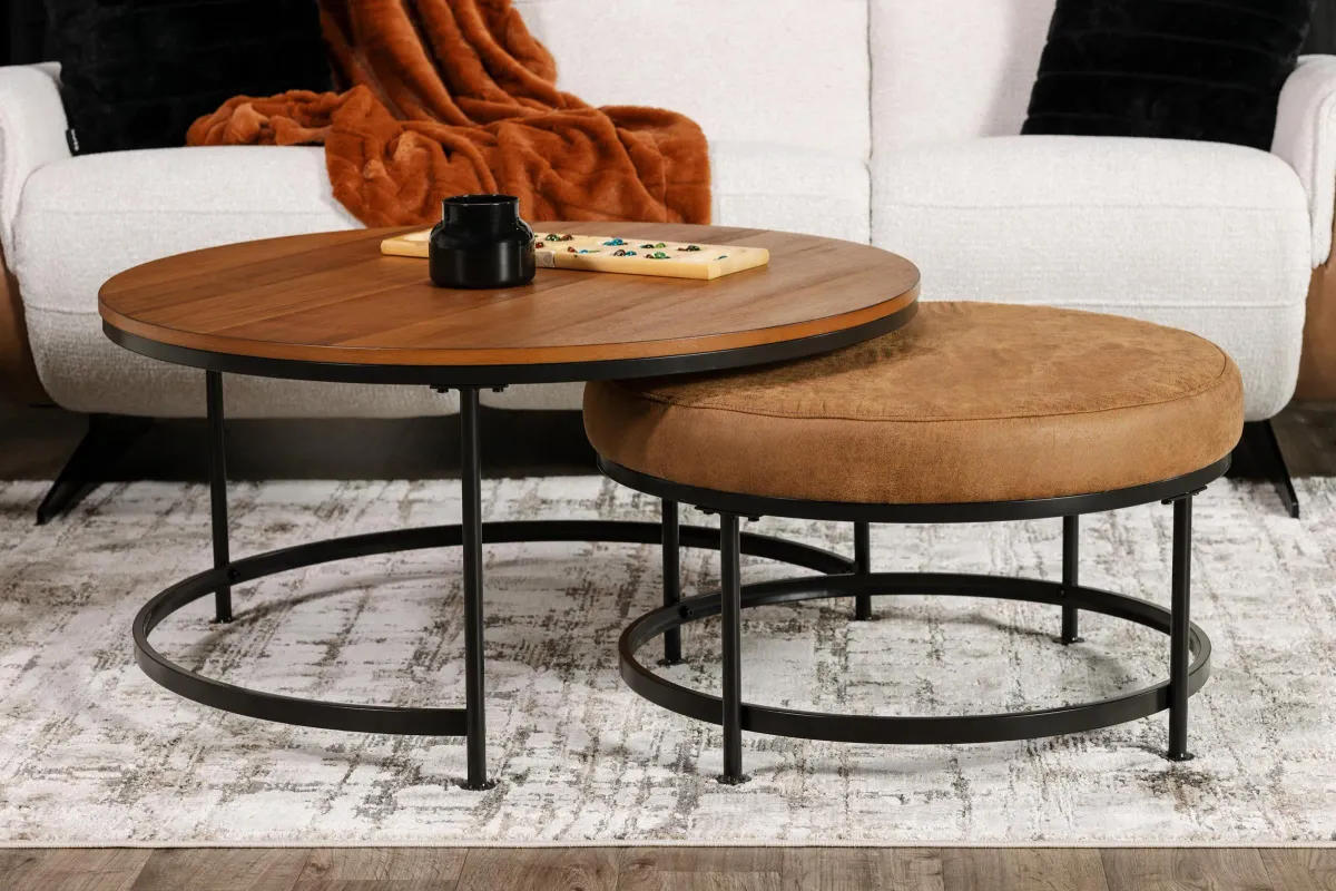 Caramel Nesting Cocktail Table