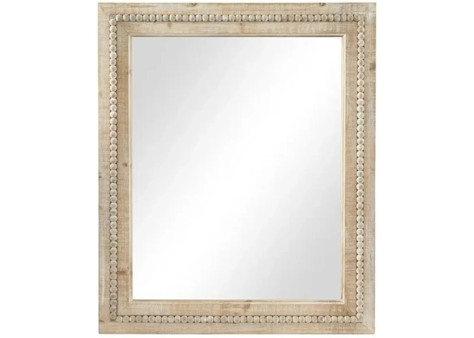 Natural Wood Wall Mirror 30"W x 36"H