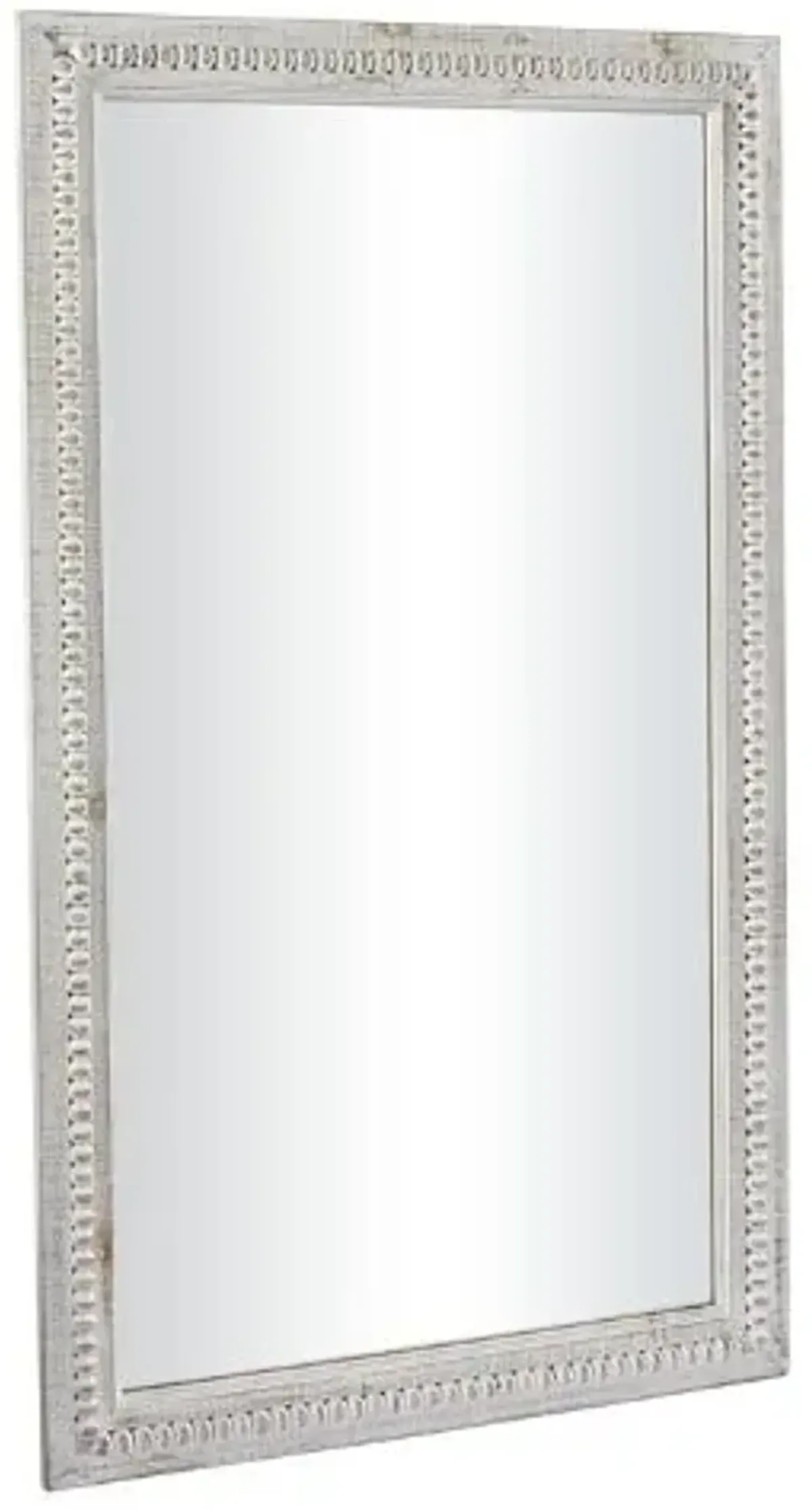 White Wood Framed Wall Mirror 28"W x 48"H