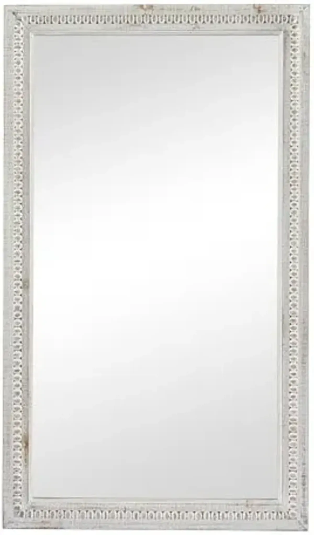 White Wood Framed Wall Mirror 28"W x 48"H