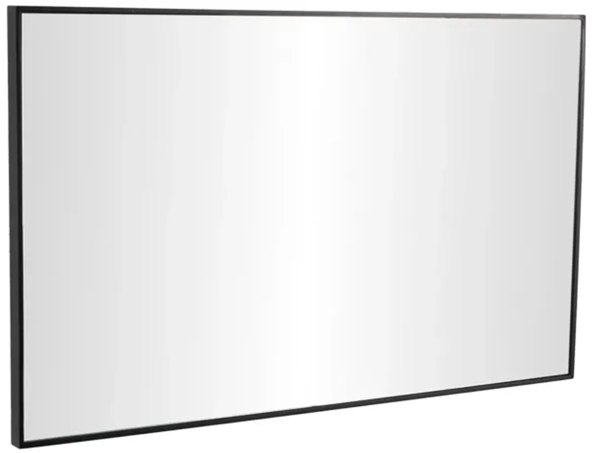 Black Wood Wall Mirror 24"W x 40"H