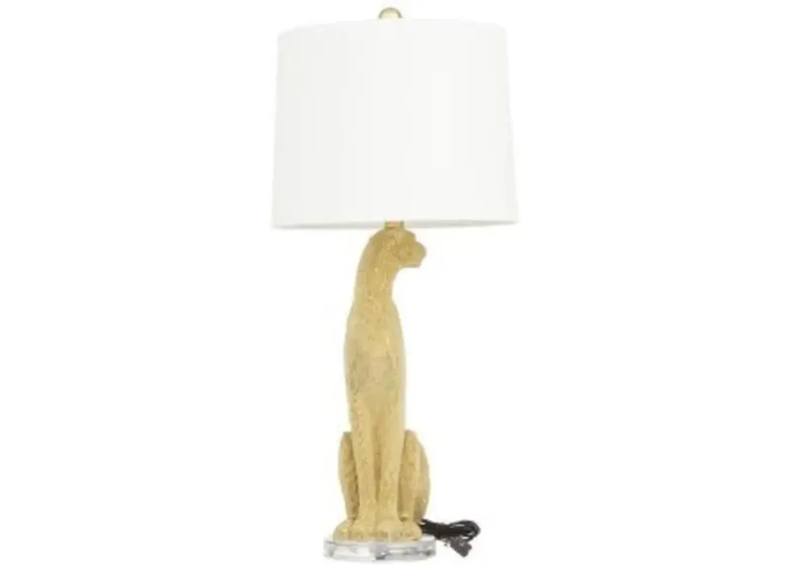 Gold Leopard Bling Table Lamp 29"H