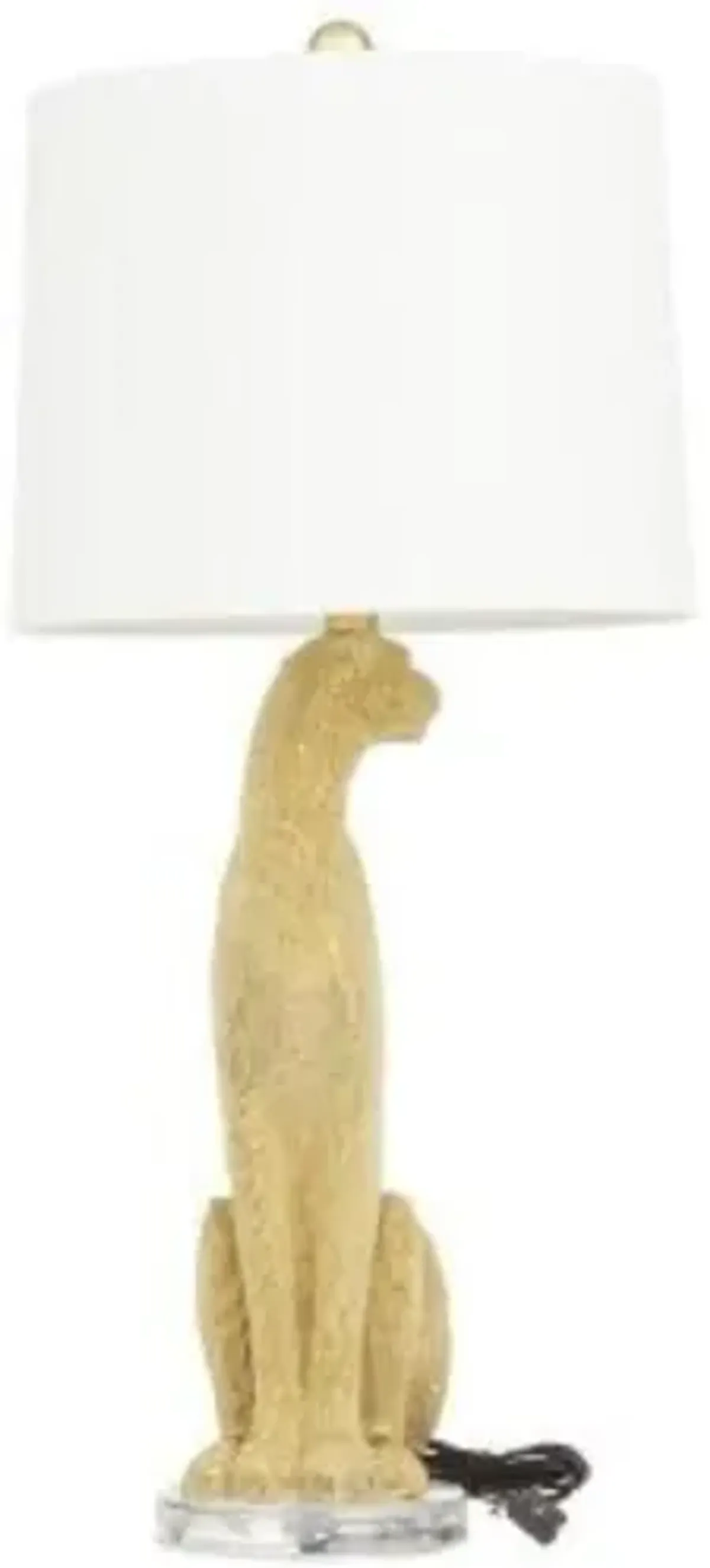 Gold Leopard Bling Table Lamp 29"H