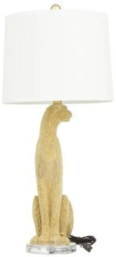 Gold Leopard Bling Table Lamp 29"H