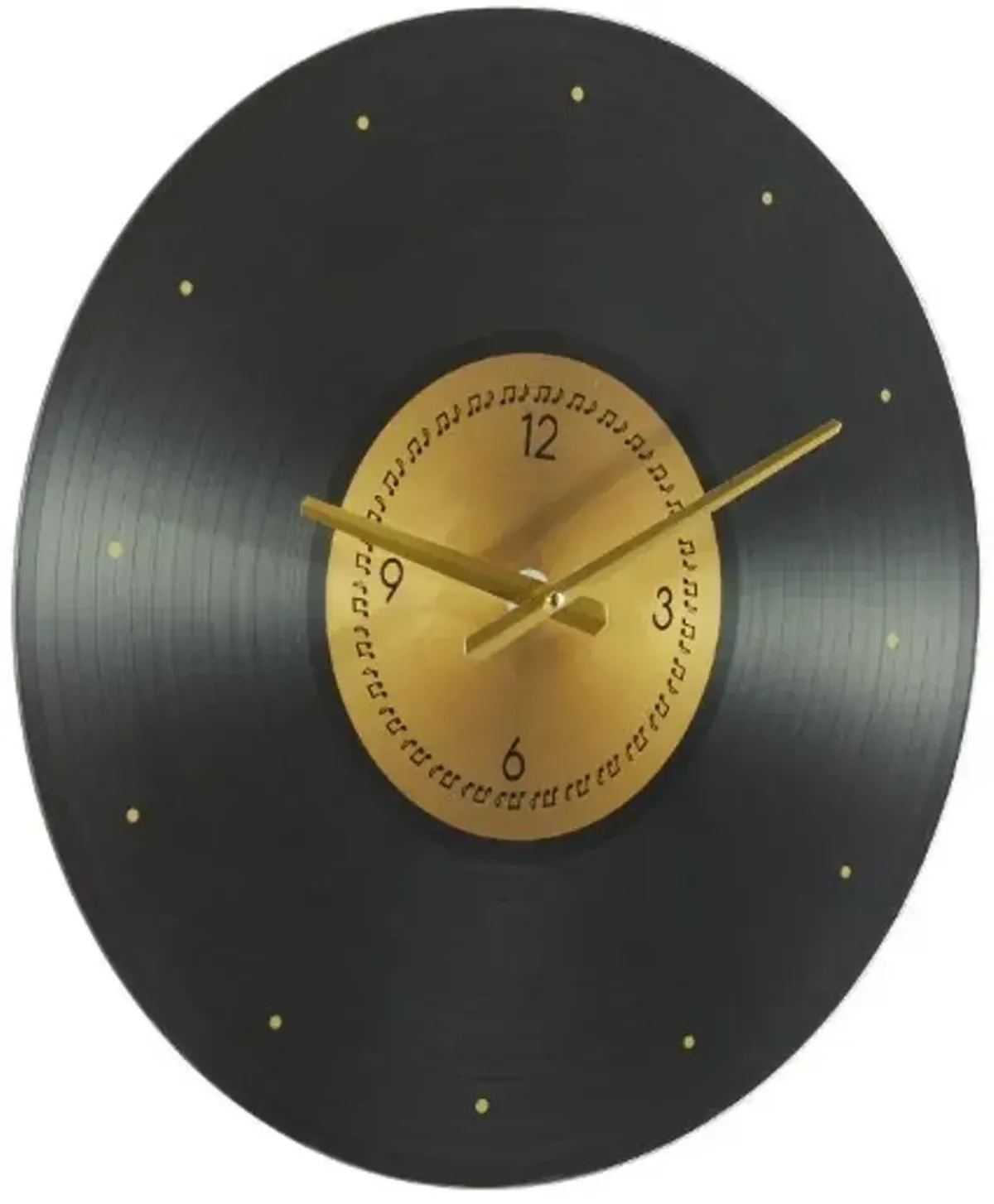 Record Glass Wall Clock 20" Round