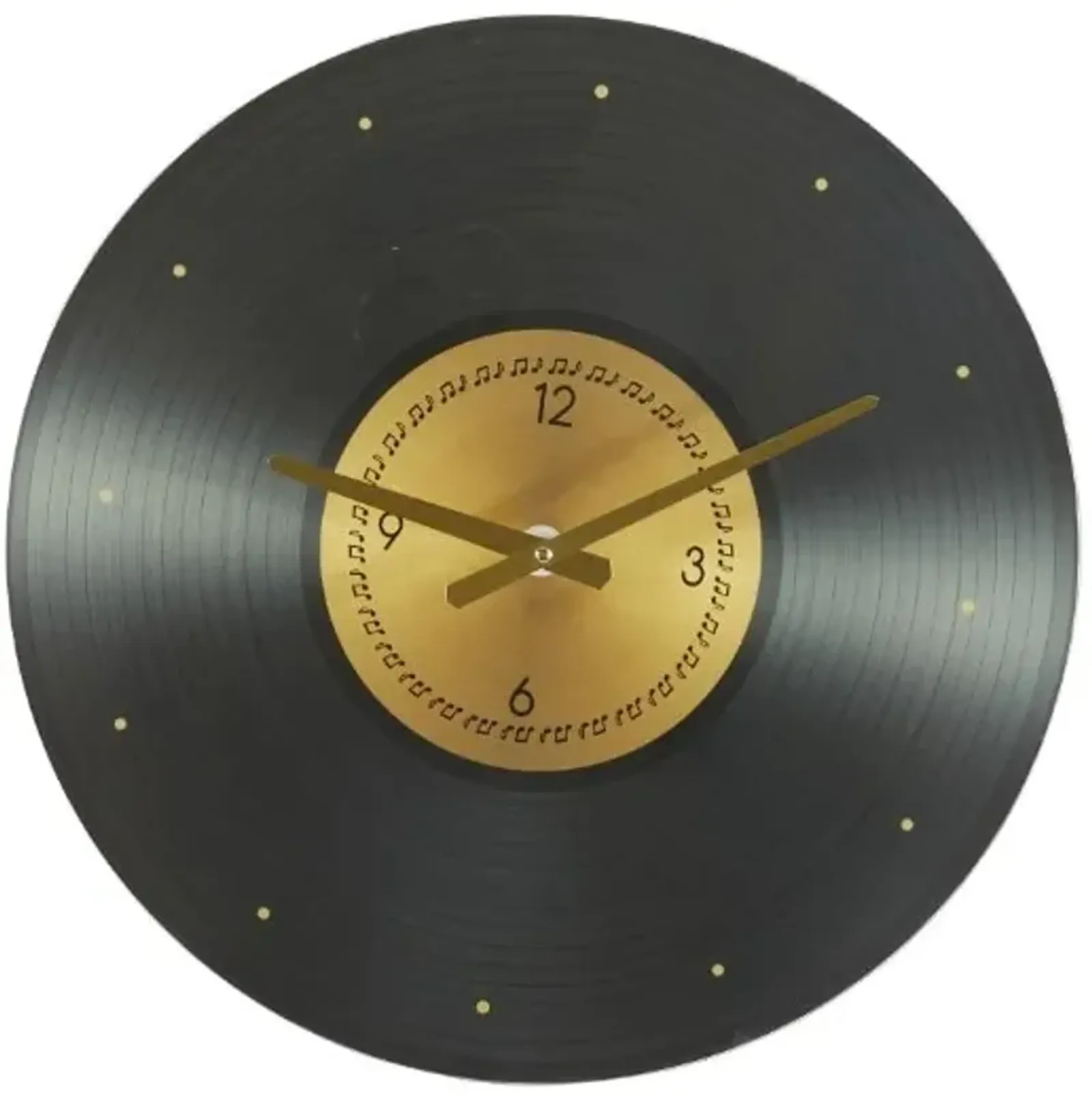 Record Glass Wall Clock 20" Round