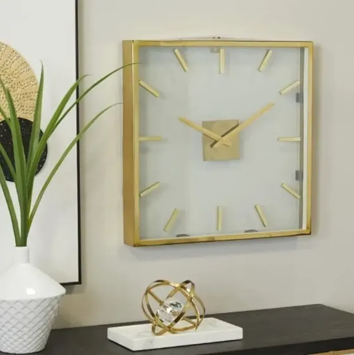 Gold Wall Clock 20"W x 20"H